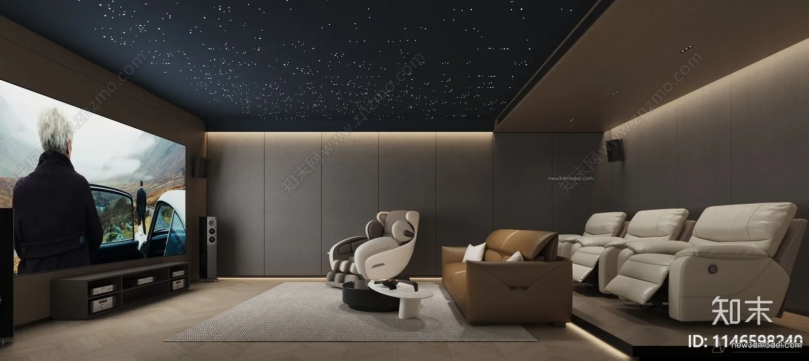 Home Theater - 3D Interior Scene - 3D Models - 084