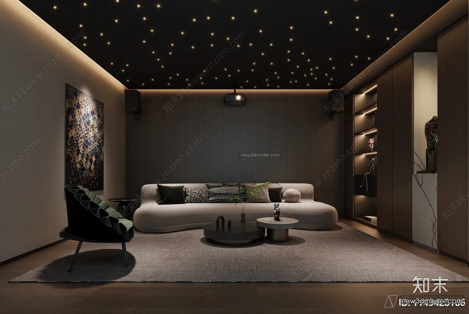Home Theater - 3D Interior Scene - 3D Models - 085