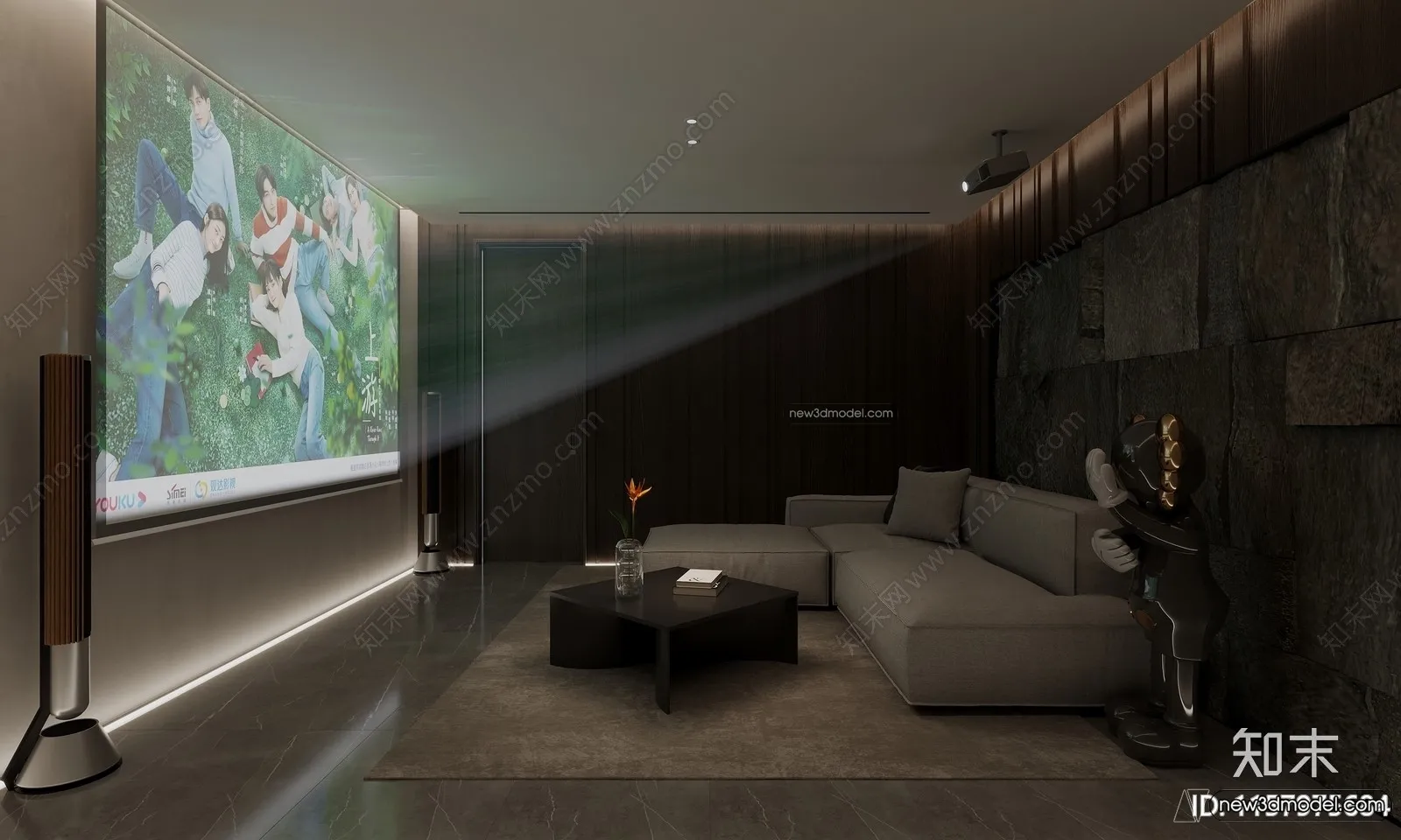 Home Theater - 3D Interior Scene - 3D Models - 086
