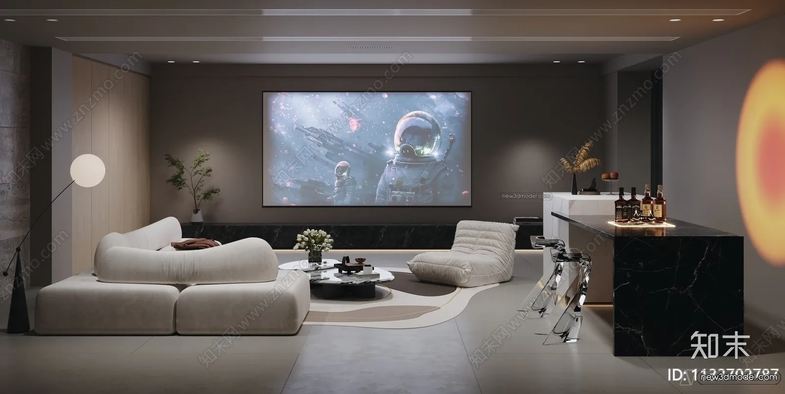 Home Theater - 3D Interior Scene - 3D Models - 088