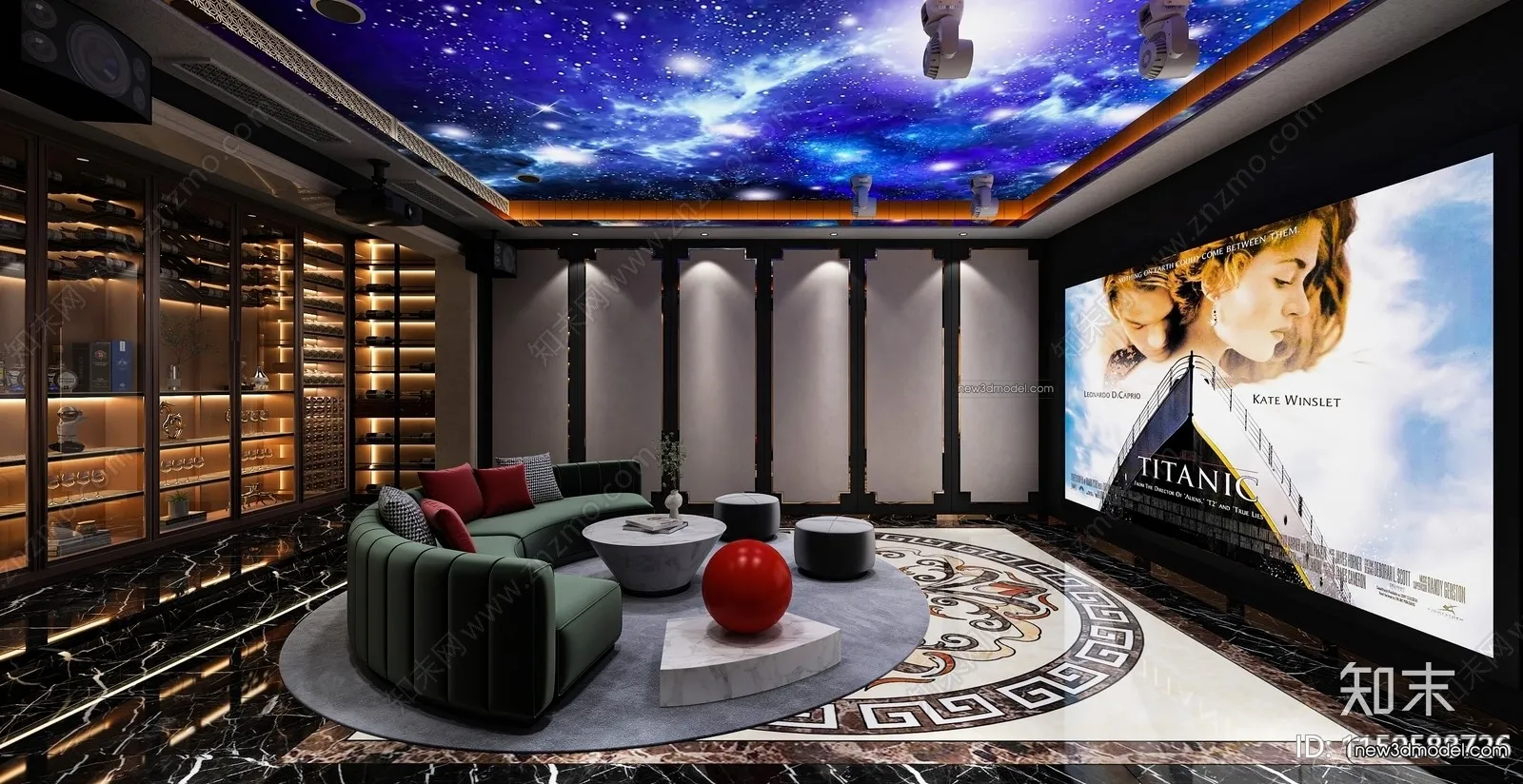 Home Theater - 3D Interior Scene - 3D Models - 090