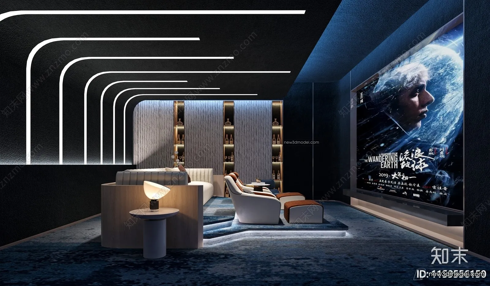 Home Theater - 3D Interior Scene - 3D Models - 092