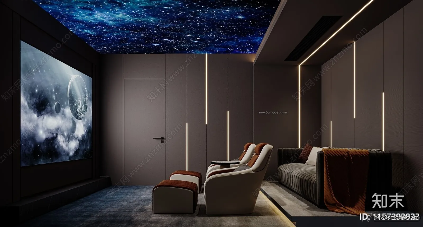 Home Theater - 3D Interior Scene - 3D Models - 093