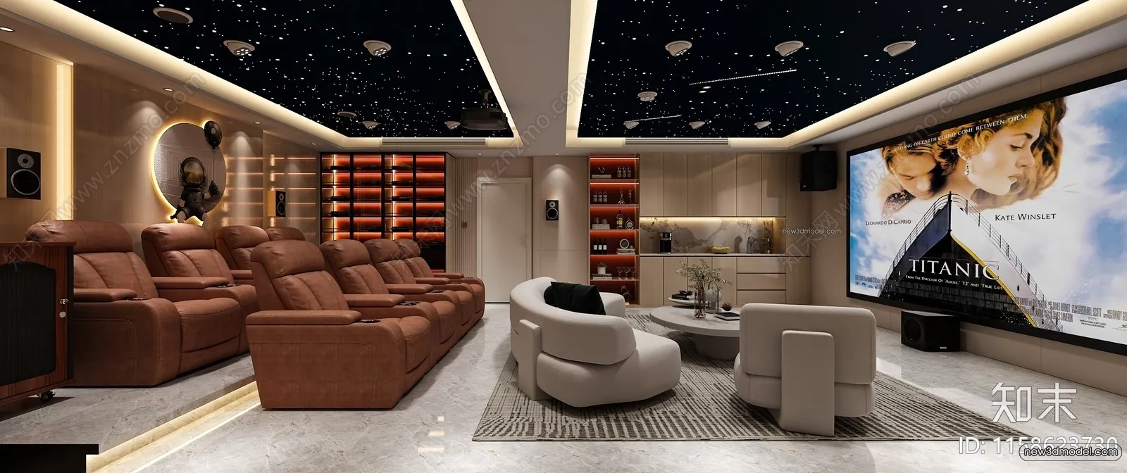 Home Theater - 3D Interior Scene - 3D Models - 097