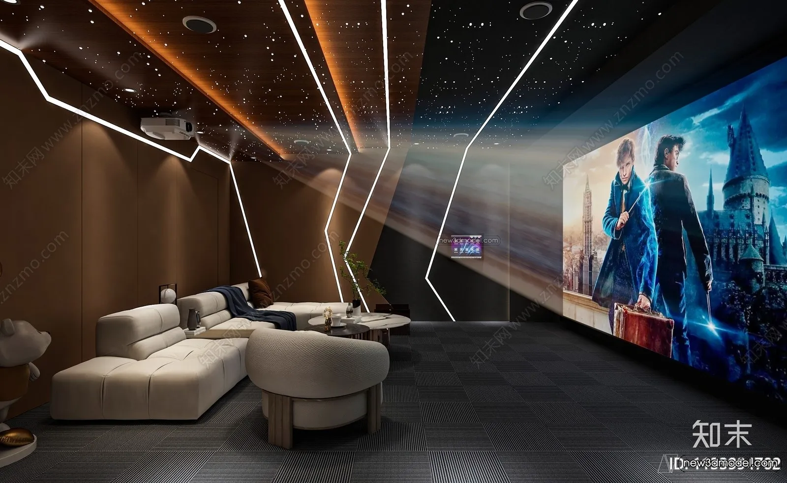 Home Theater - 3D Interior Scene - 3D Models - 099