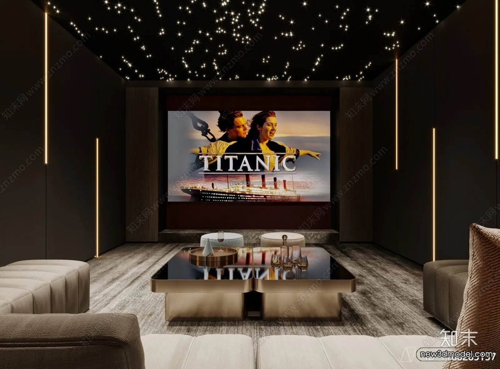 Home Theater - 3D Interior Scene - 3D Models - 101