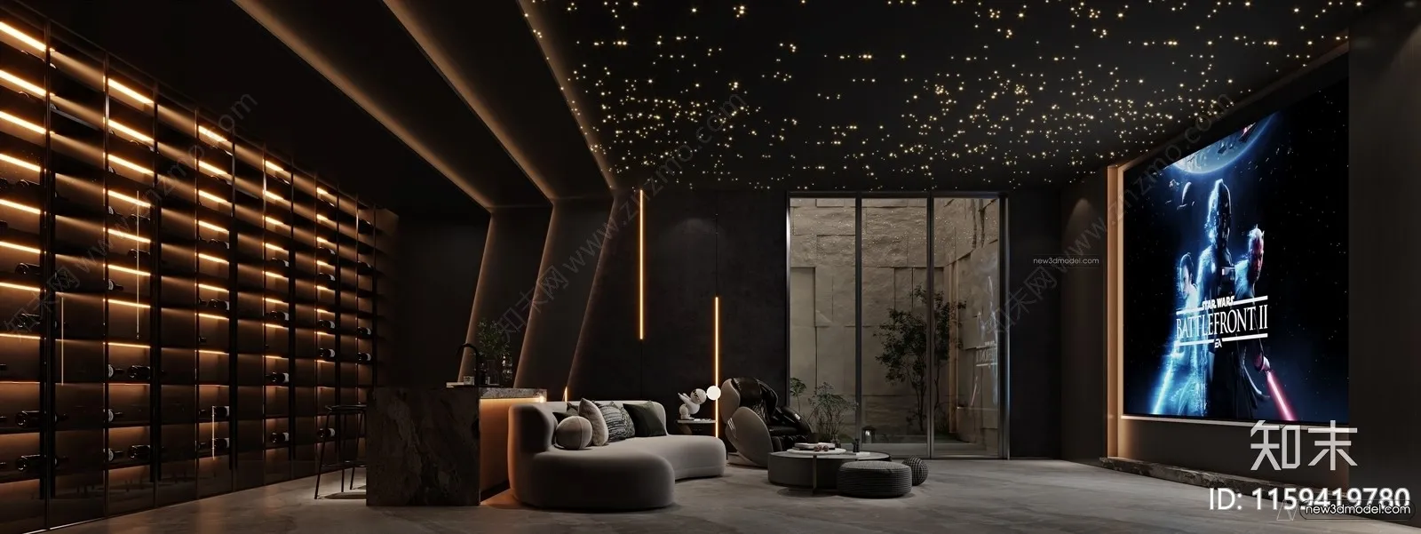 Home Theater - 3D Interior Scene - 3D Models - 102