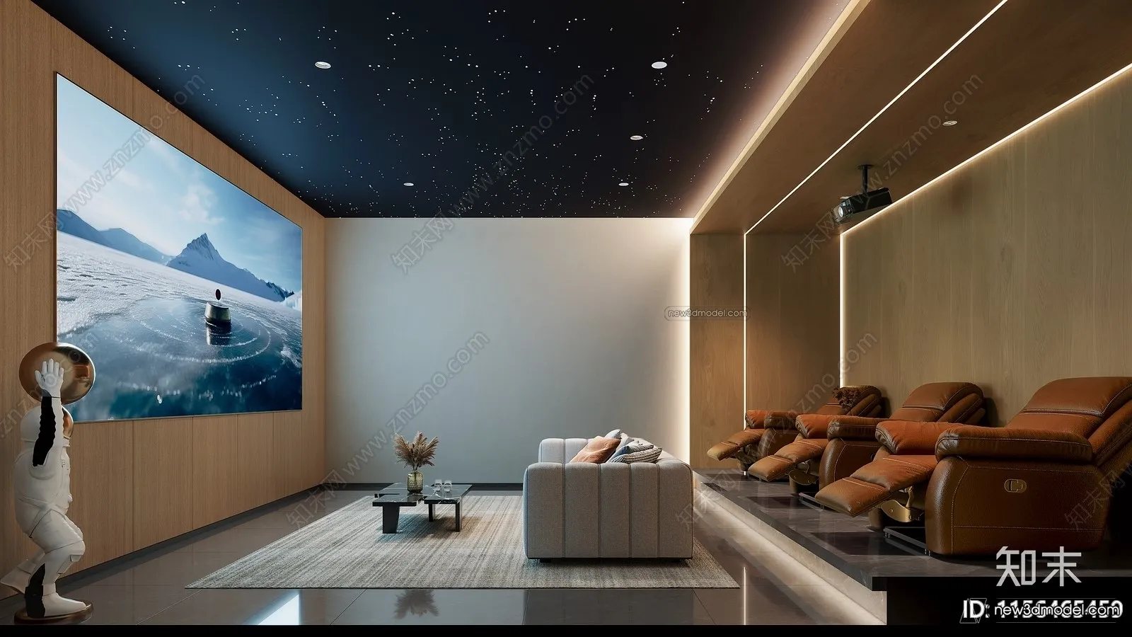 Home Theater - 3D Interior Scene - 3D Models - 105