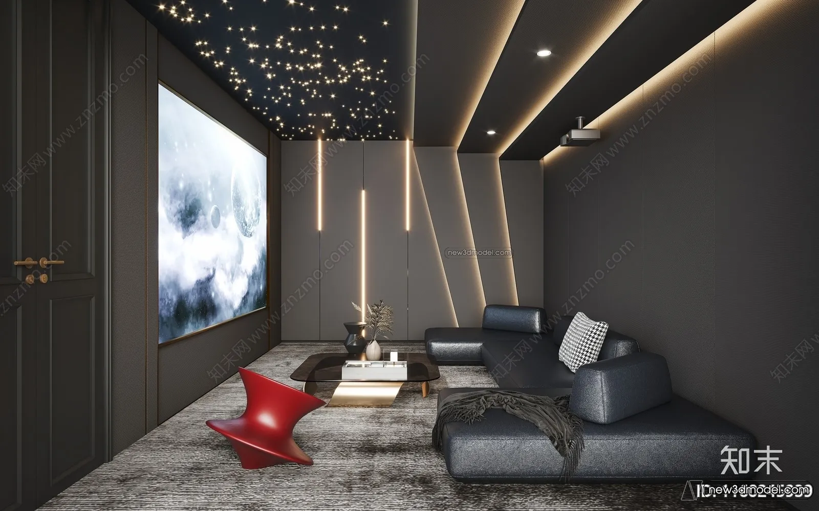 Home Theater - 3D Interior Scene - 3D Models - 106