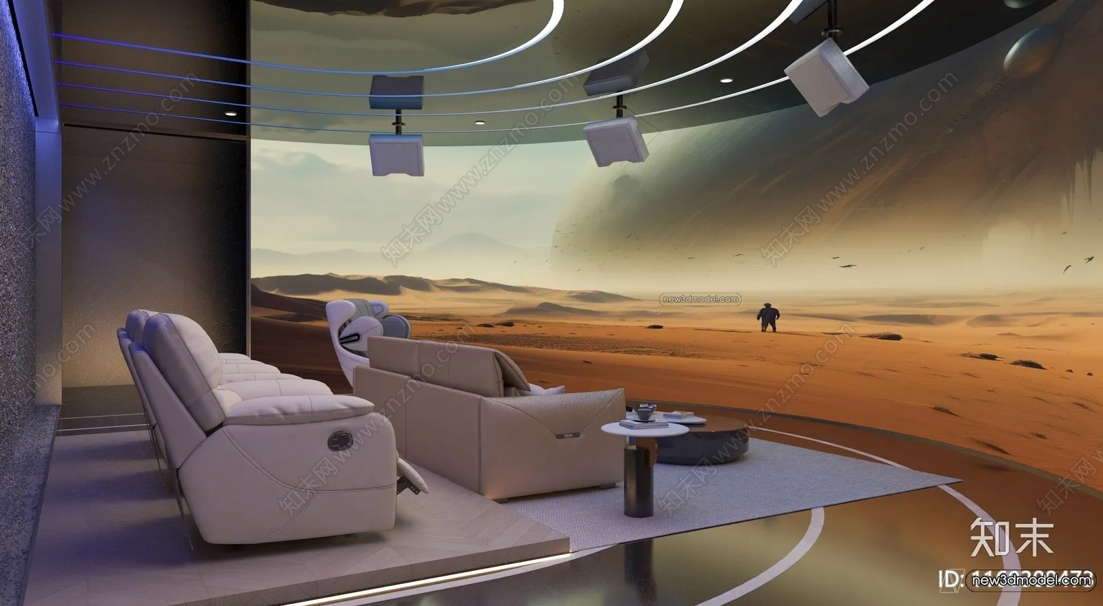 Home Theater - 3D Interior Scene - 3D Models - 108