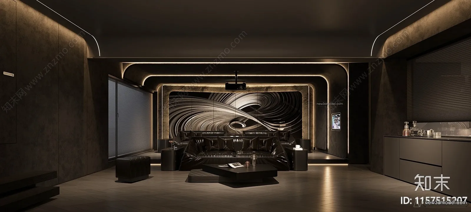 Home Theater - 3D Interior Scene - 3D Models - 109