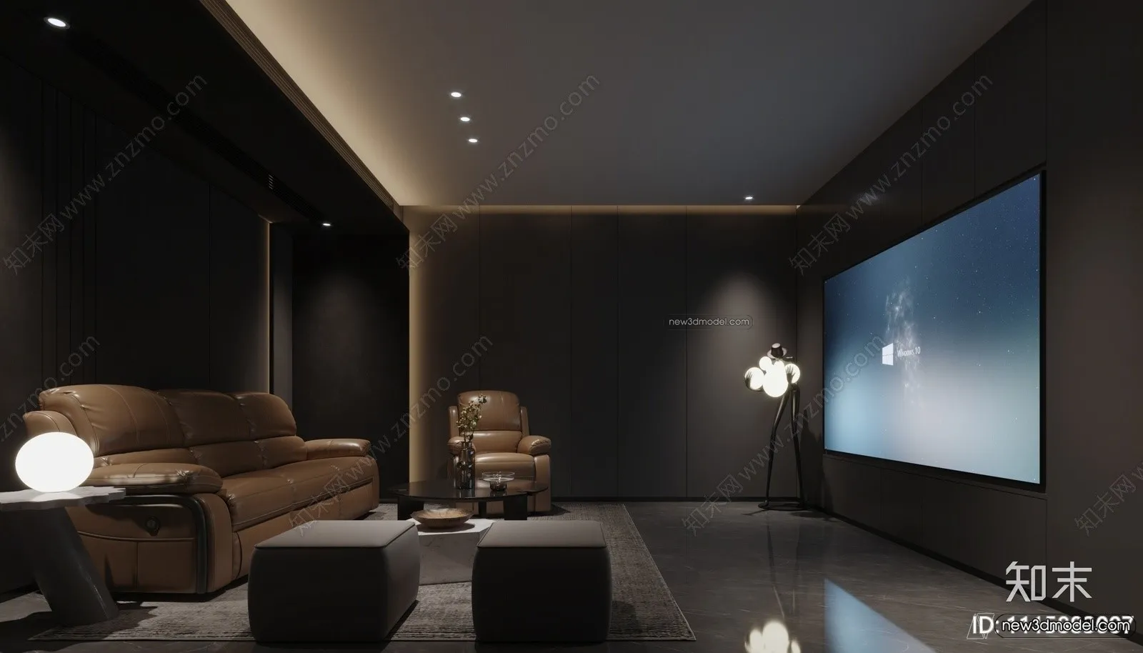 Home Theater - 3D Interior Scene - 3D Models - 112