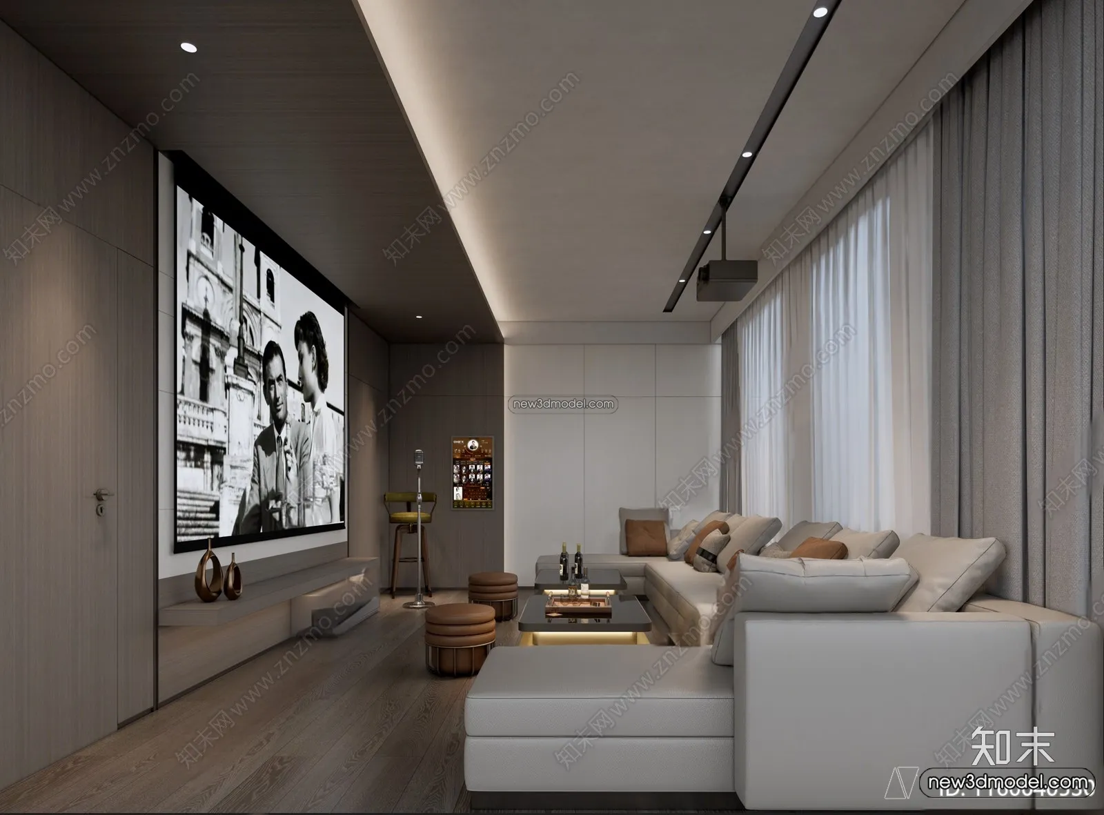 Home Theater - 3D Interior Scene - 3D Models - 114