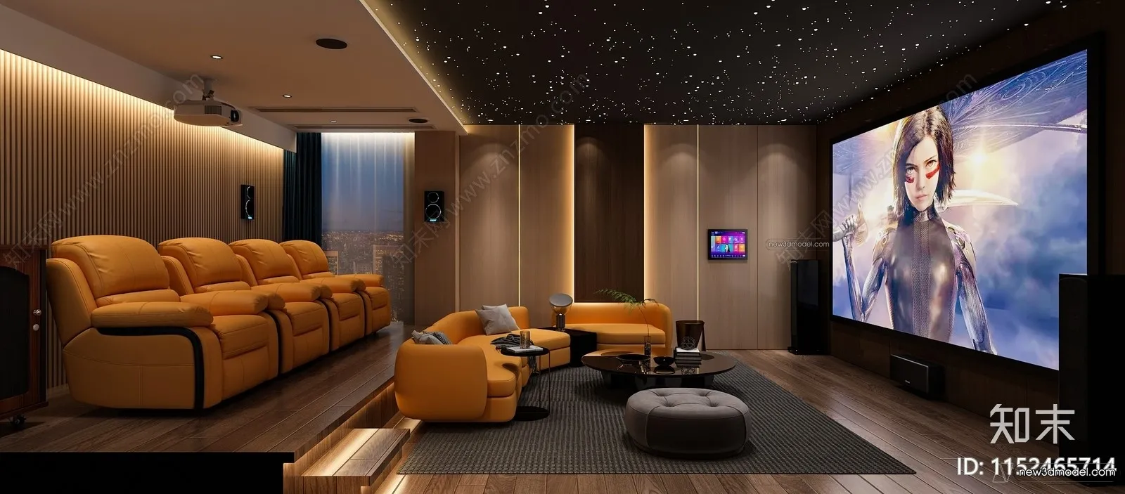 Home Theater - 3D Interior Scene - 3D Models - 117