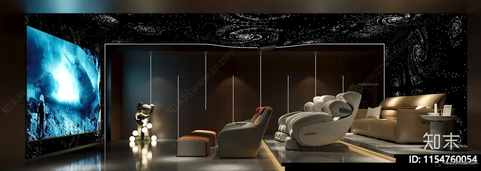 Home Theater - 3D Interior Scene - 3D Models - 119