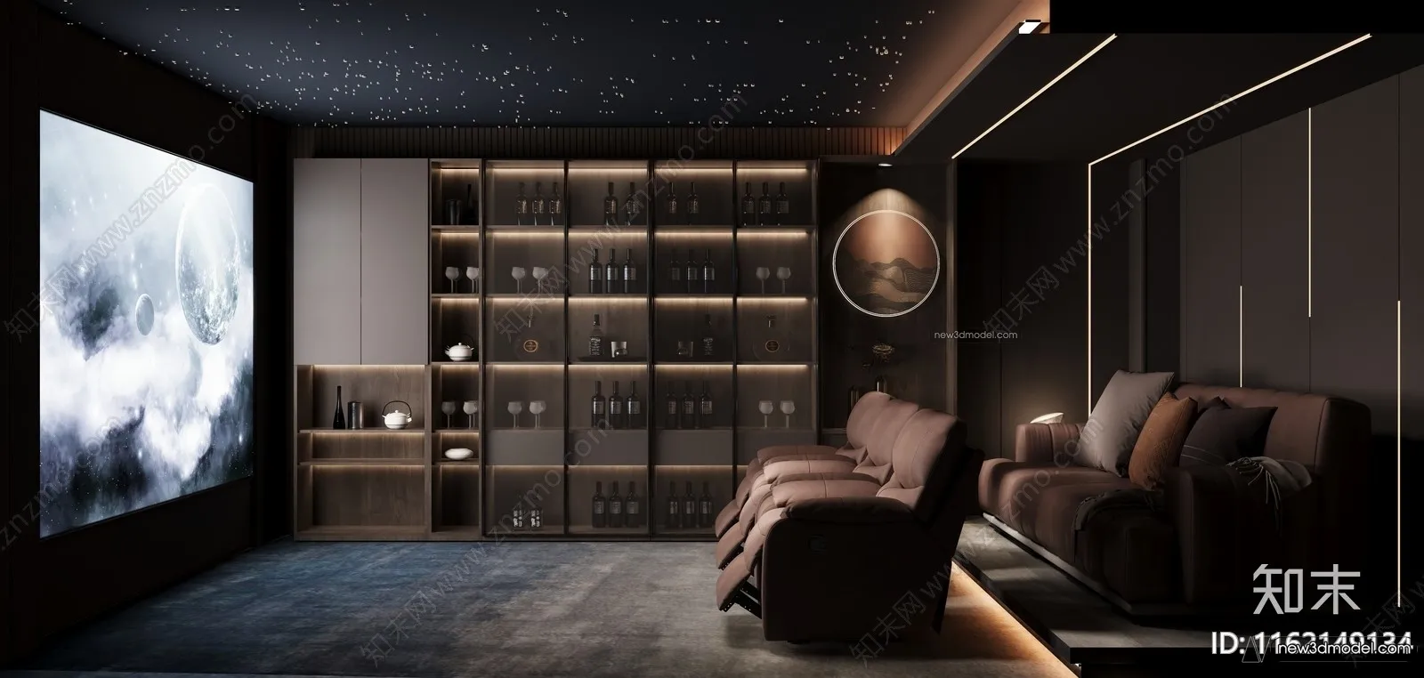 Home Theater - 3D Interior Scene - 3D Models - 120