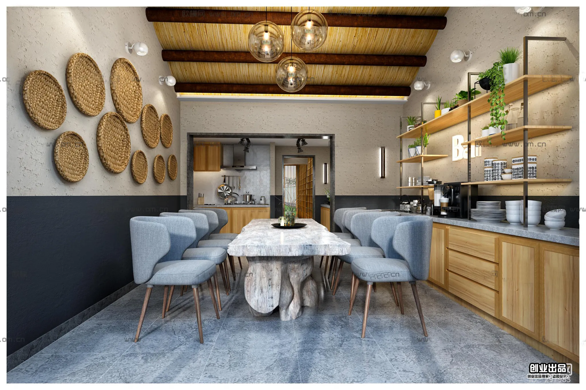 Homestay 3D Interior Scene - 3D Models - 003