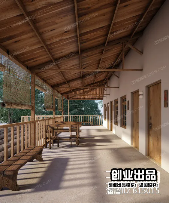 Homestay 3D Interior Scene - 3D Models - 007