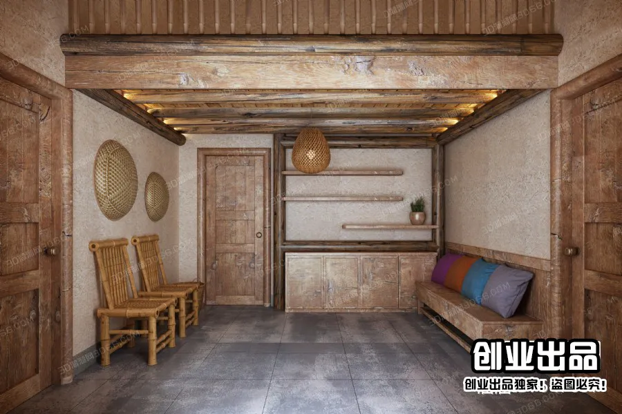 Homestay 3D Interior Scene - 3D Models - 010