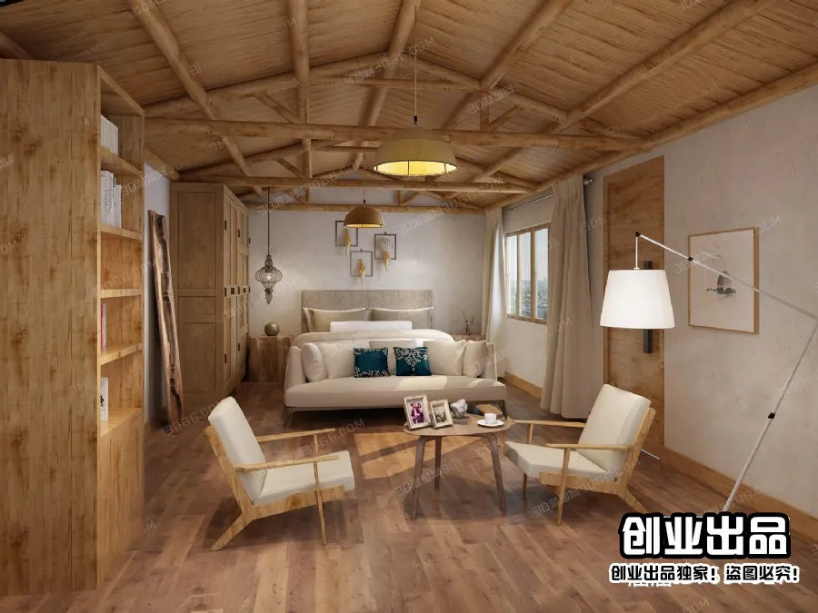 Homestay 3D Interior Scene - 3D Models - 011