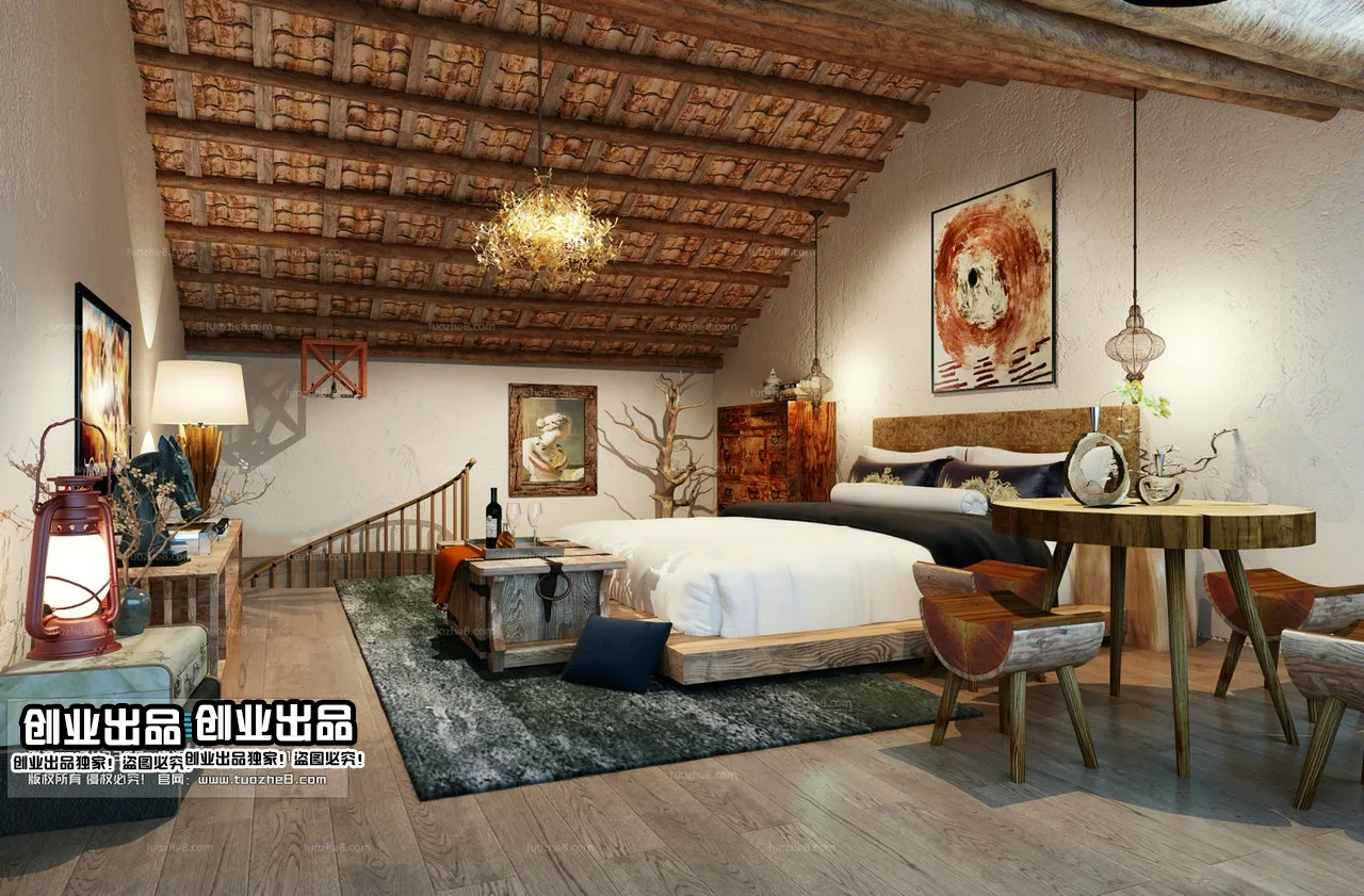 Homestay 3D Interior Scene - 3D Models - 015