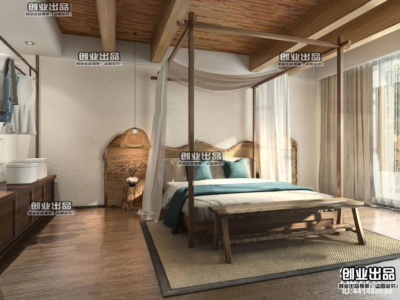 Homestay 3D Interior Scene - 3D Models - 016
