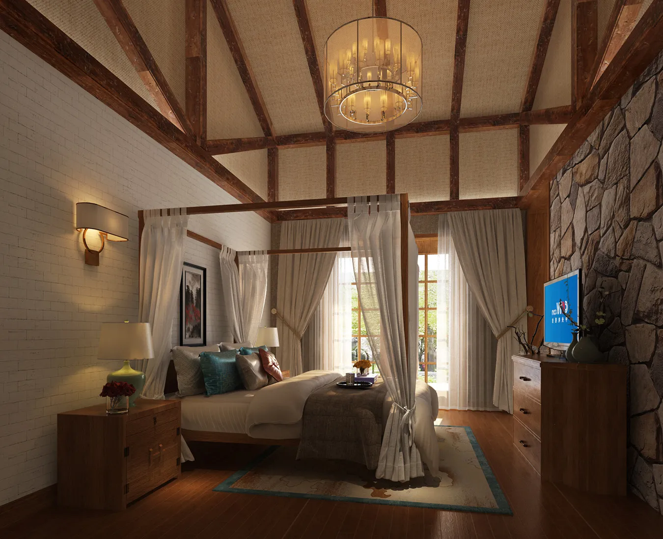Homestay 3D Interior Scene - 3D Models - 017