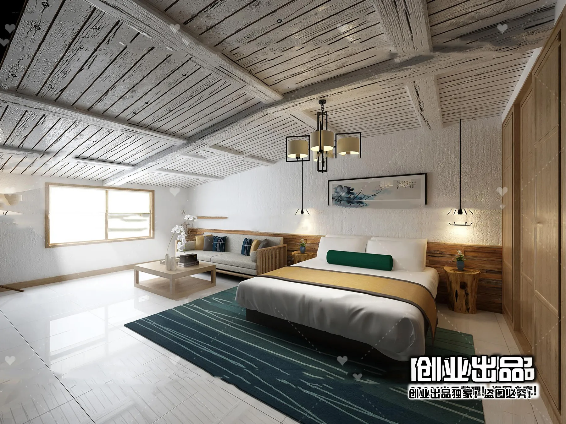 Homestay 3D Interior Scene - 3D Models - 020