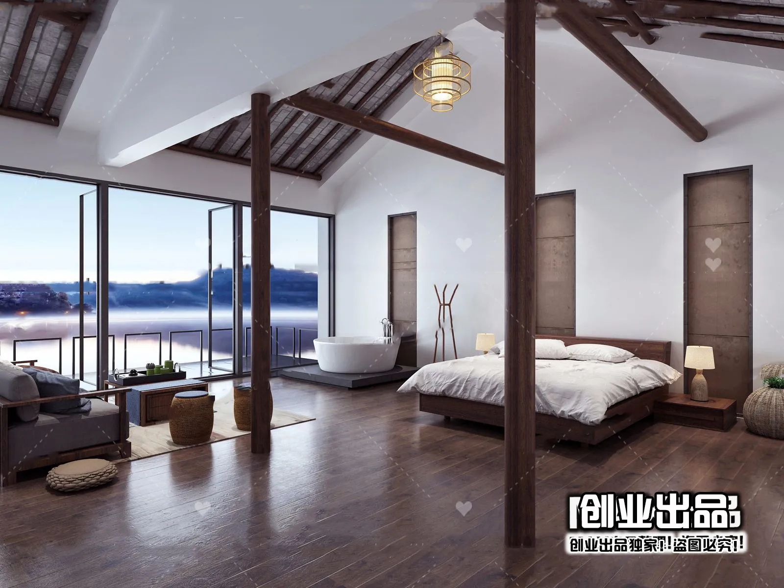 Homestay 3D Interior Scene - 3D Models - 022