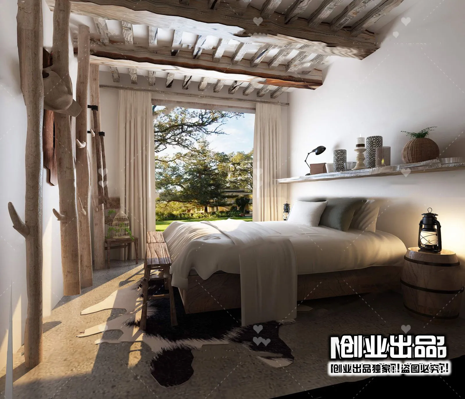 Homestay 3D Interior Scene - 3D Models - 023