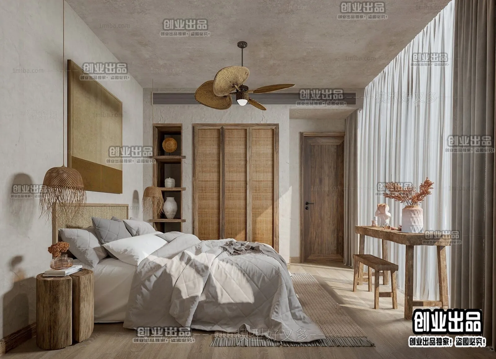 Homestay 3D Interior Scene - 3D Models - 025