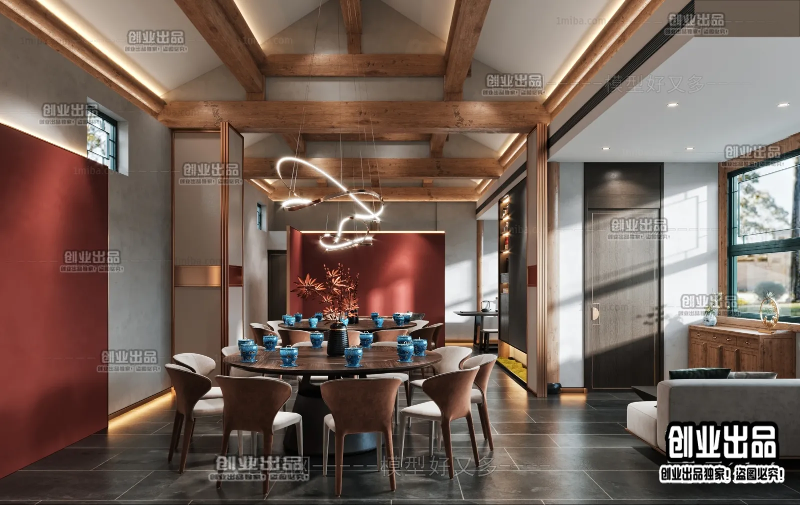 Homestay 3D Interior Scene - 3D Models - 029