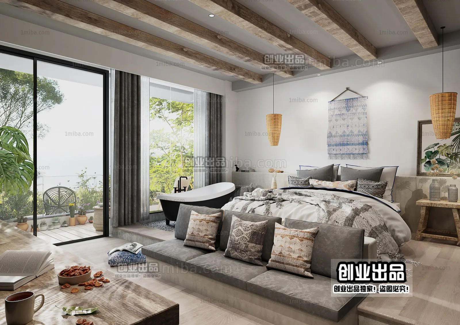 Homestay 3D Interior Scene - 3D Models - 030