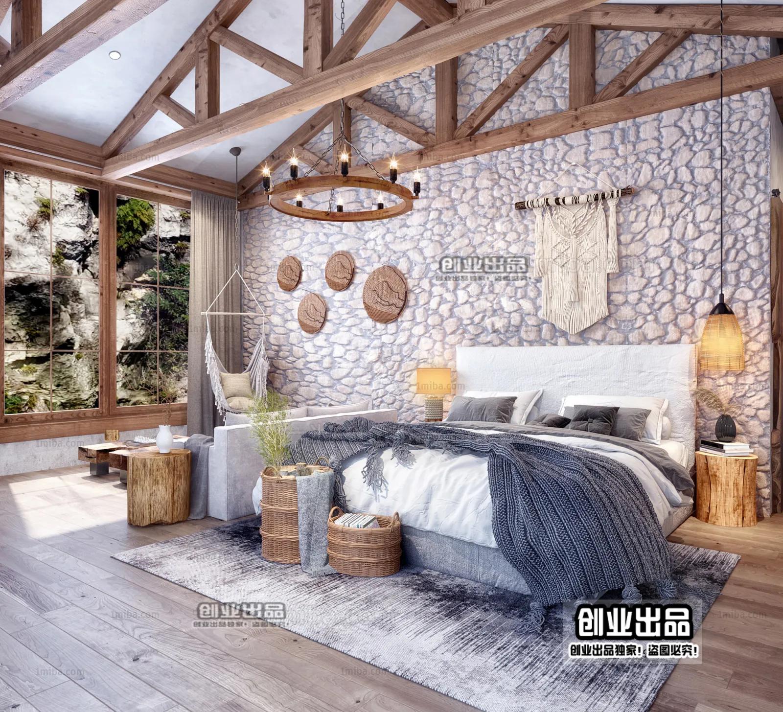 Homestay 3D Interior Scene - 3D Models - 037