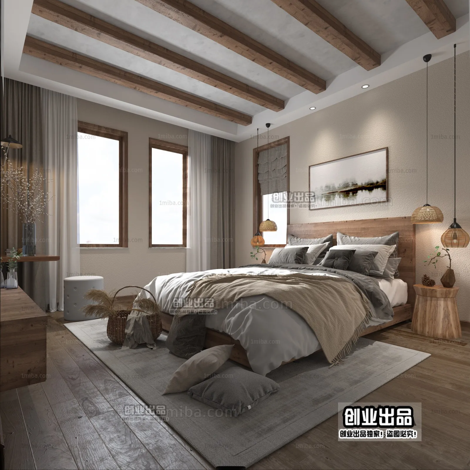 Homestay 3D Interior Scene - 3D Models - 039