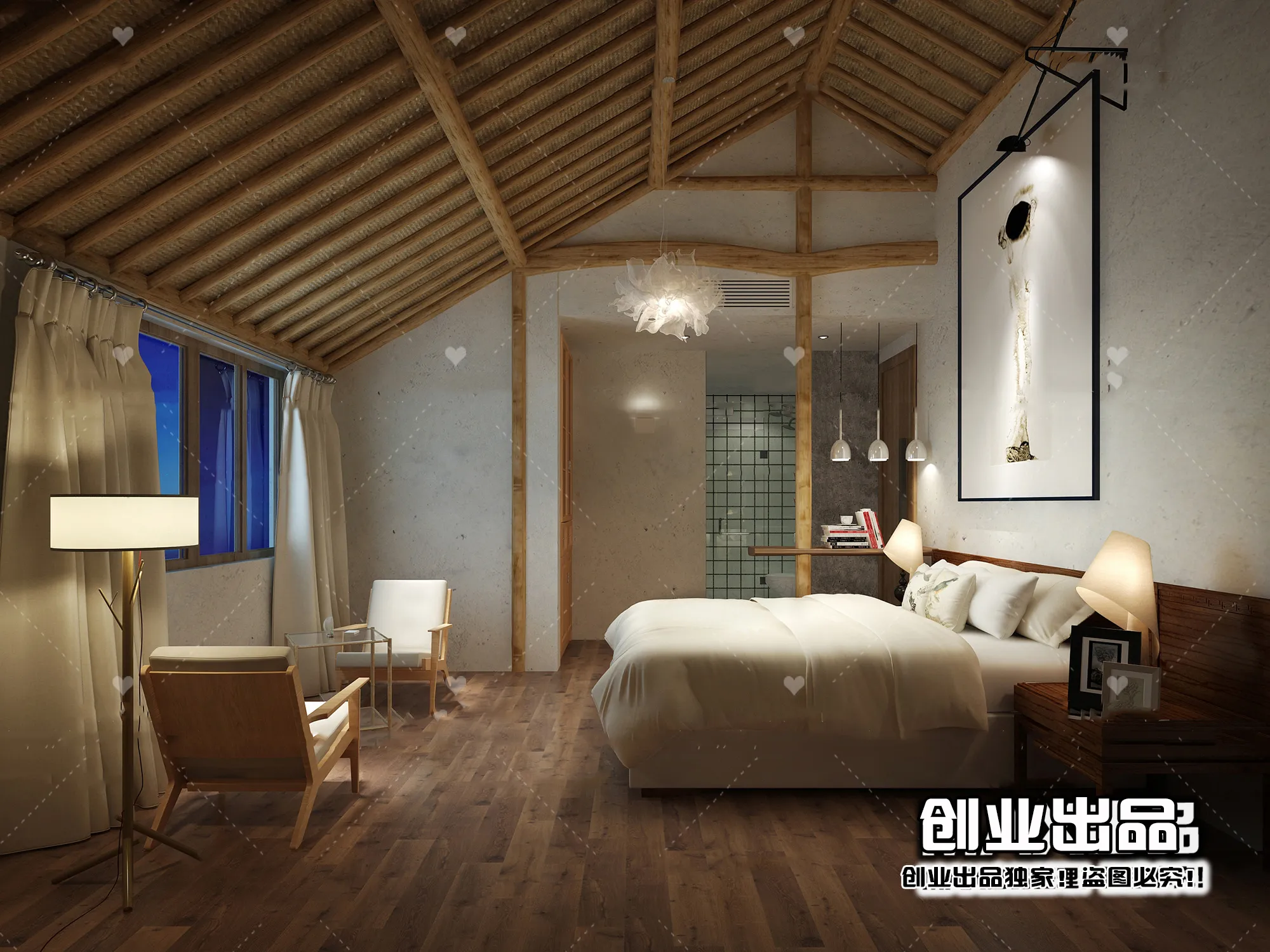 Homestay 3D Interior Scene - 3D Models - 042