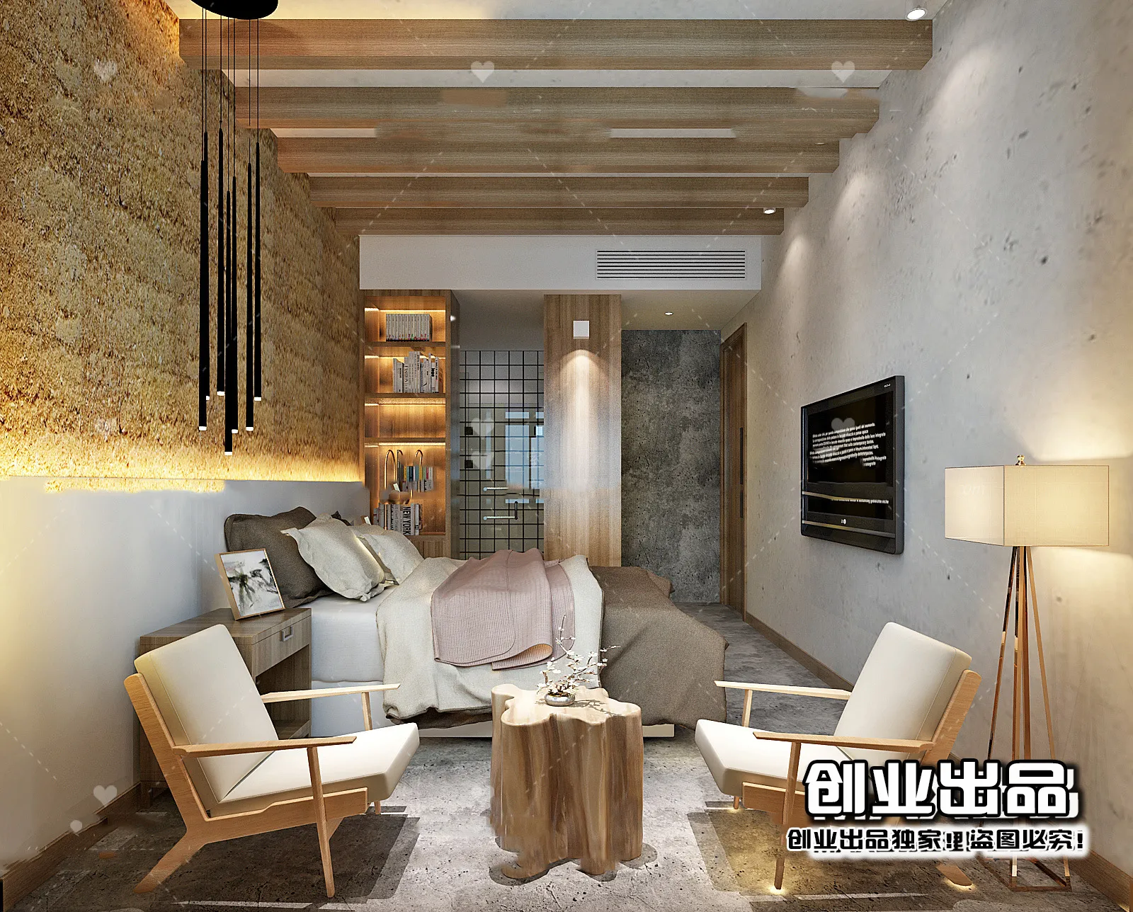 Homestay 3D Interior Scene - 3D Models - 045