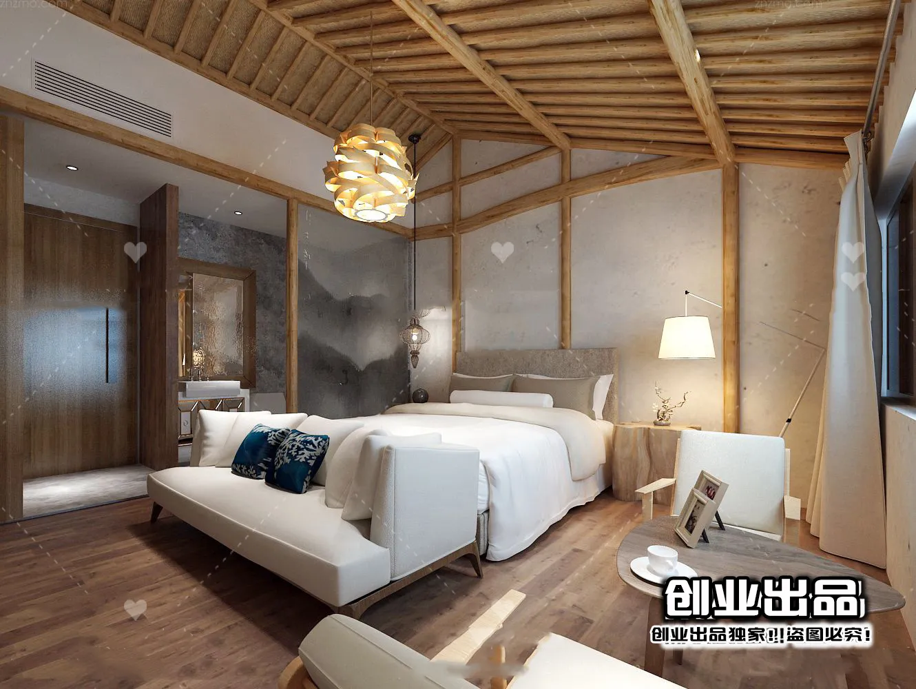 Homestay 3D Interior Scene - 3D Models - 046