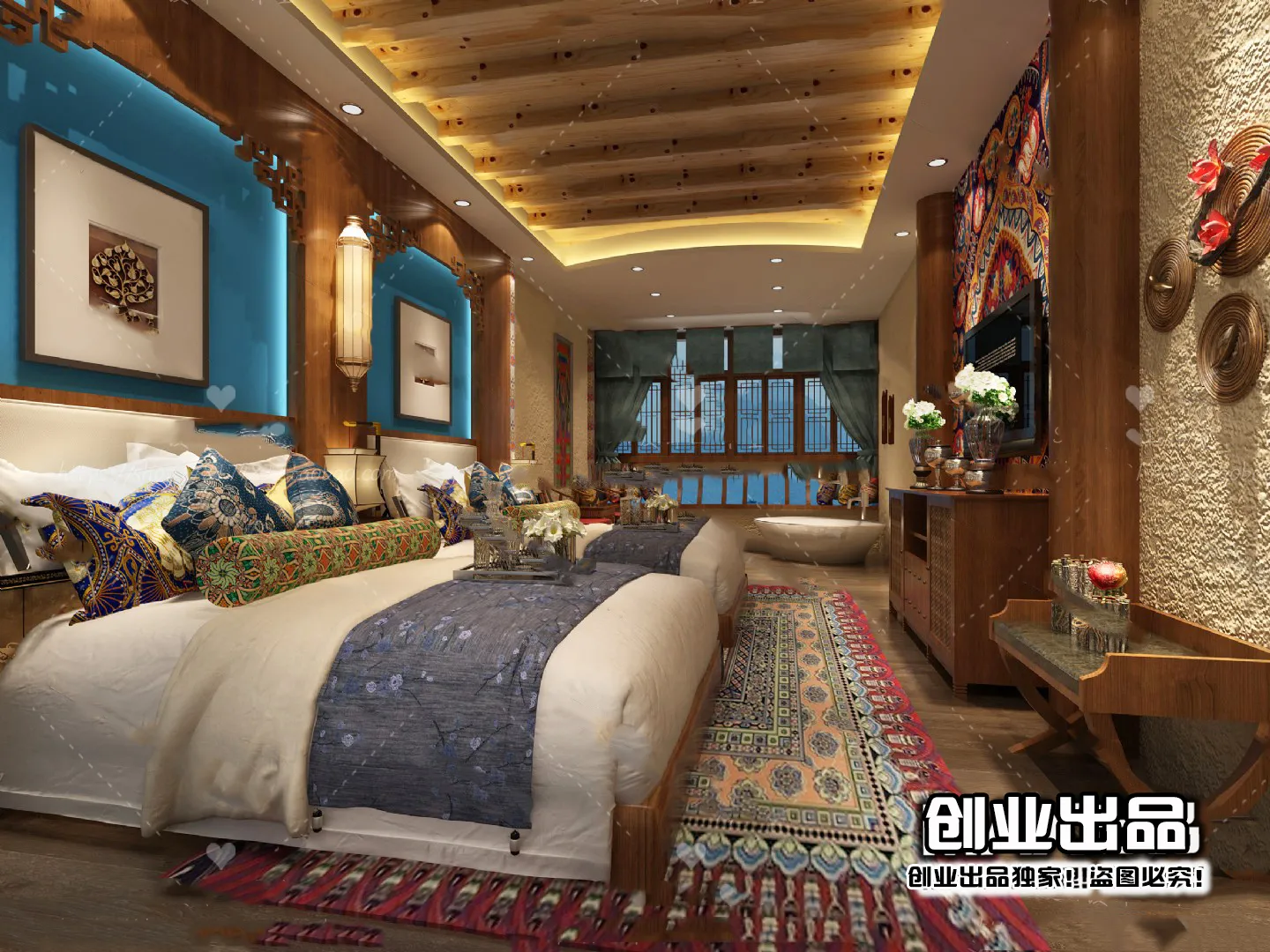 Homestay 3D Interior Scene - 3D Models - 047