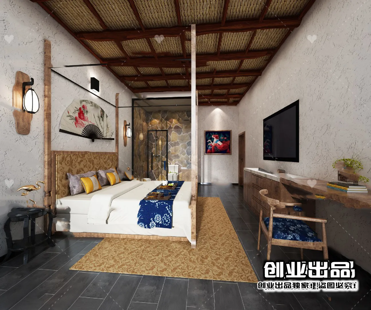 Homestay 3D Interior Scene - 3D Models - 049