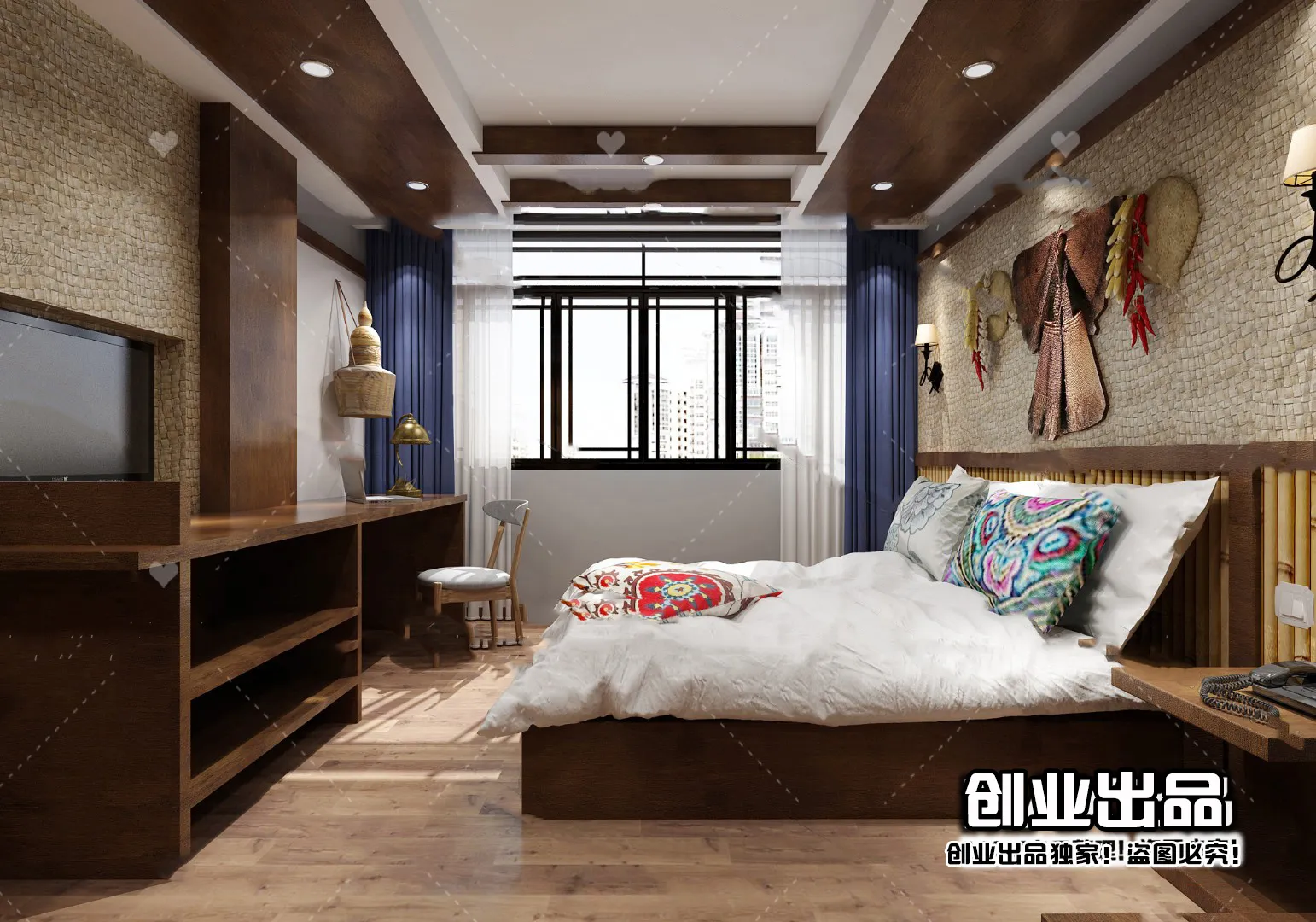 Homestay 3D Interior Scene - 3D Models - 052