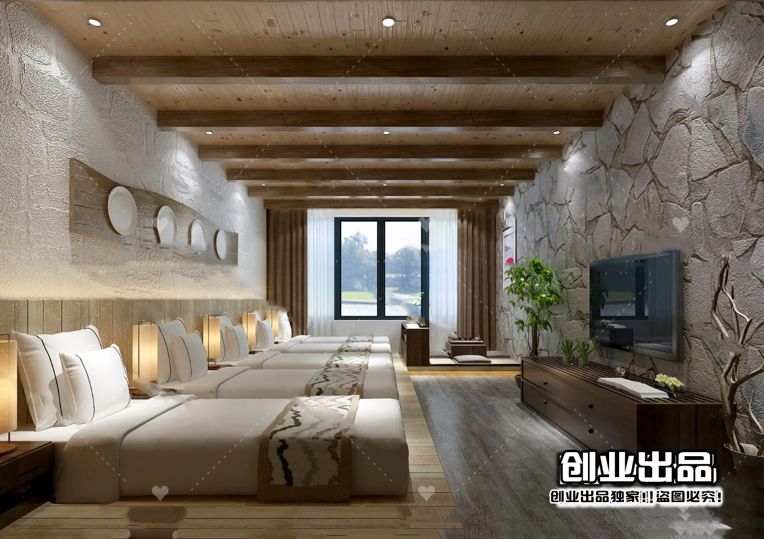 Homestay 3D Interior Scene - 3D Models - 055