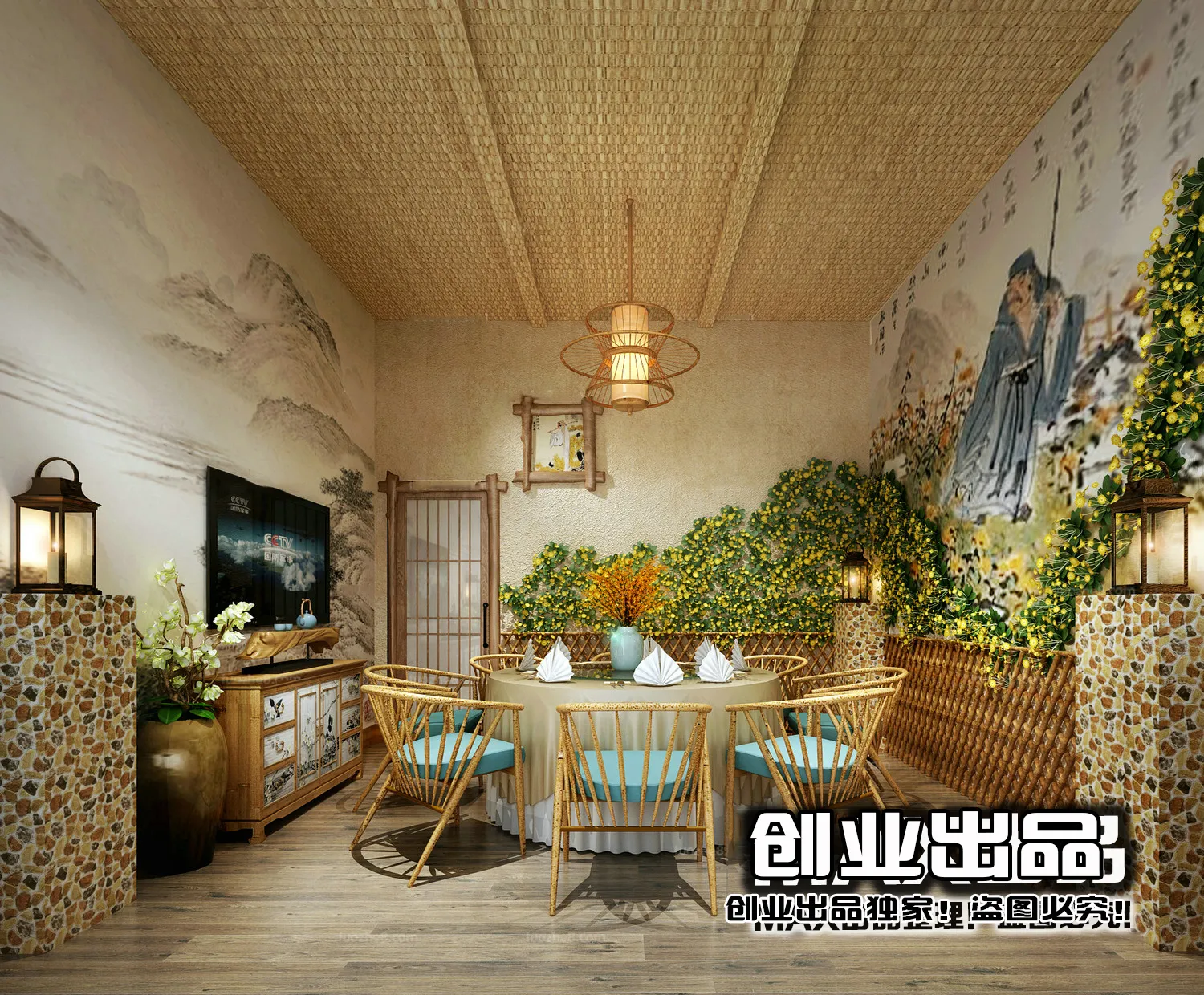 Homestay 3D Interior Scene - 3D Models - 057