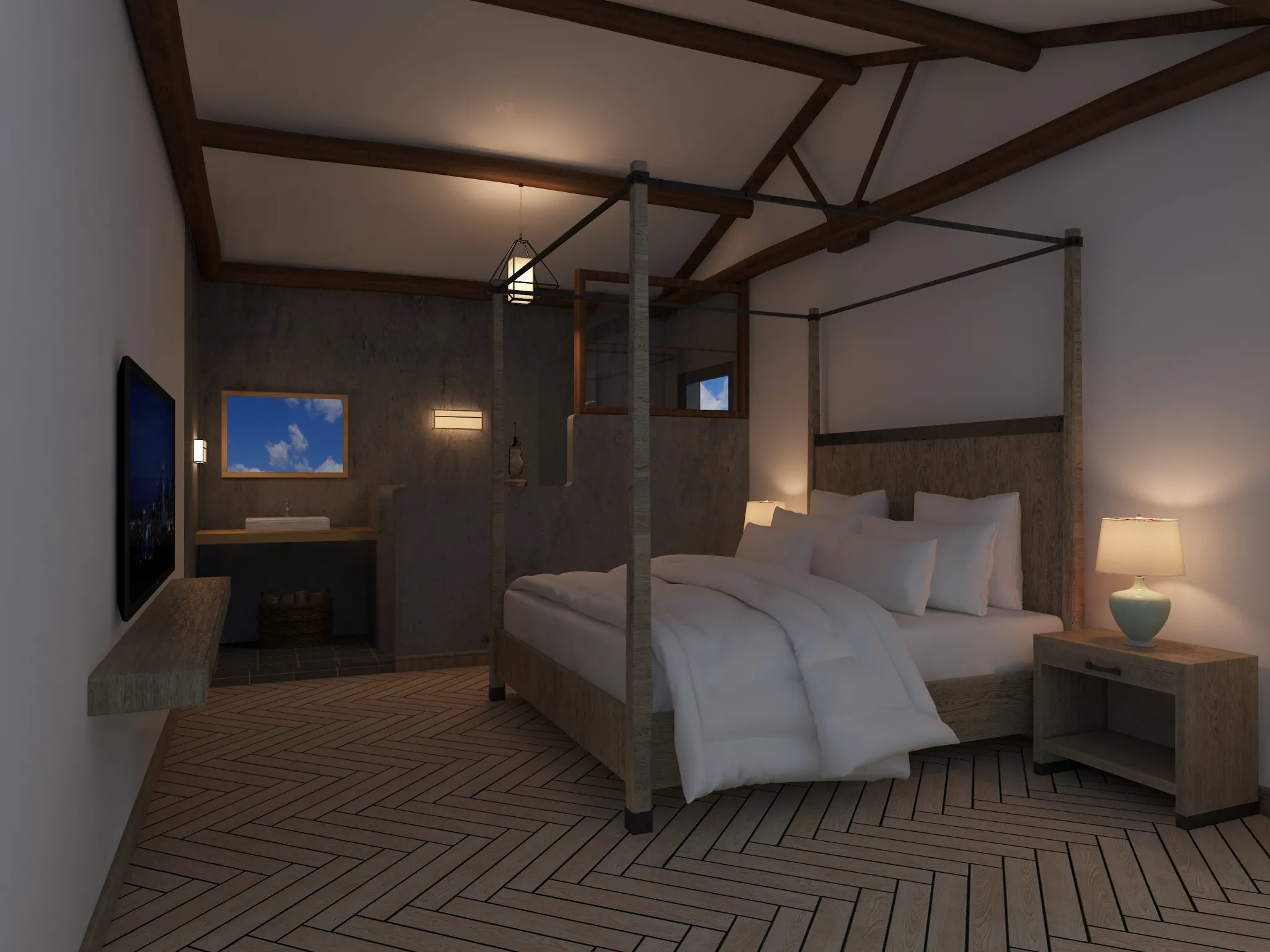 Homestay 3D Interior Scene - 3D Models - 068