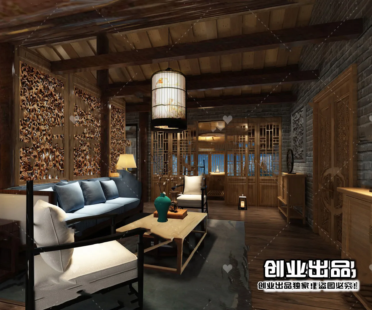 Homestay 3D Interior Scene - 3D Models - 069