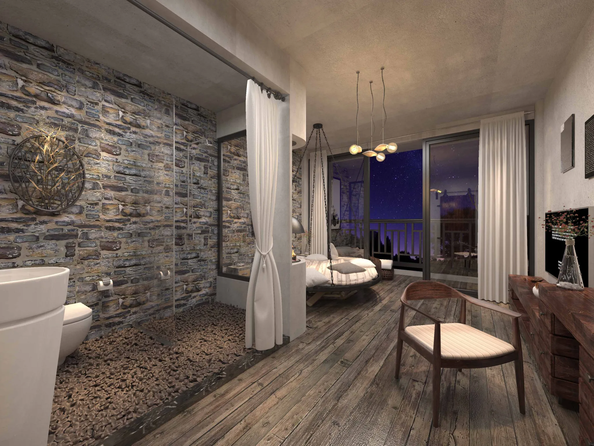 Homestay 3D Interior Scene - 3D Models - 089