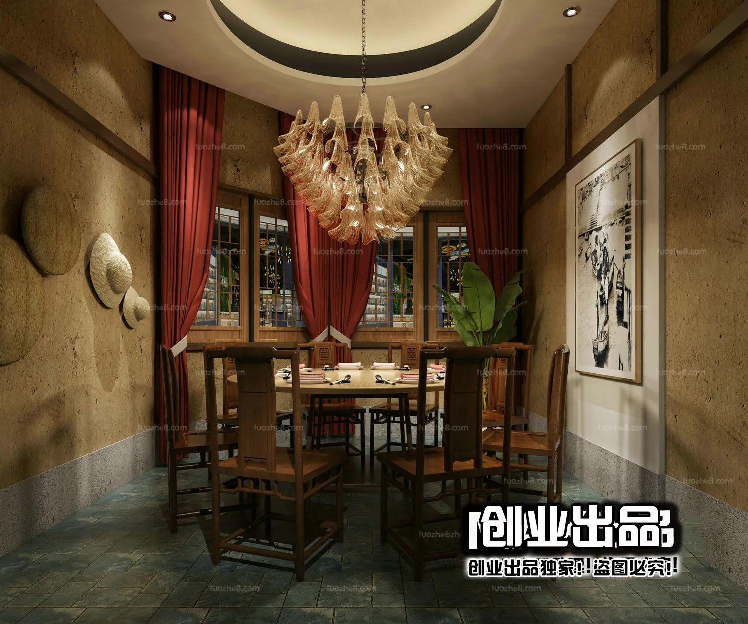 Homestay 3D Interior Scene - 3D Models - 092