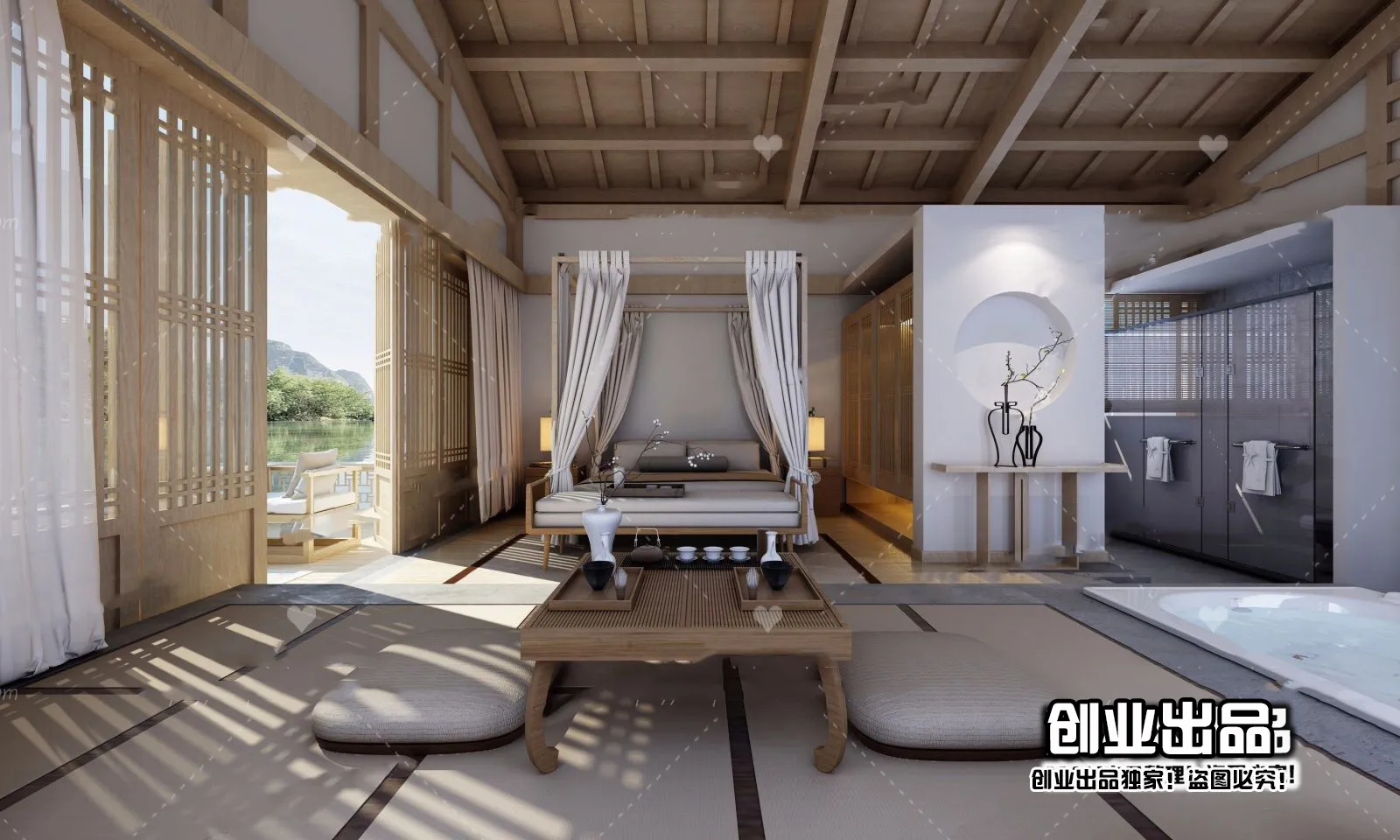 Homestay 3D Interior Scene - 3D Models - 096