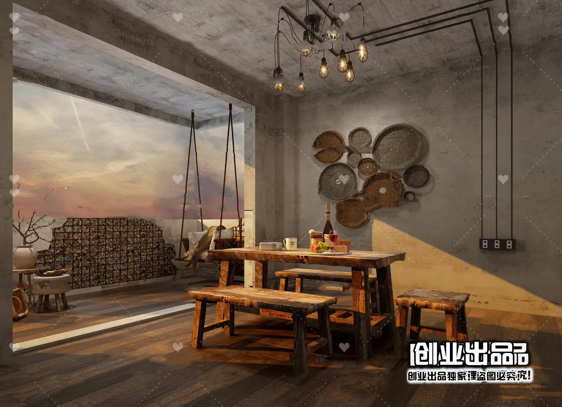 Homestay 3D Interior Scene - 3D Models - 100