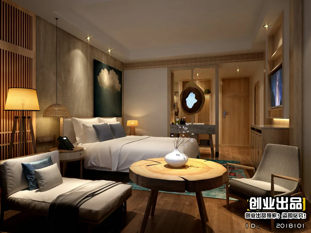 Homestay 3D Interior Scene - 3D Models - 114